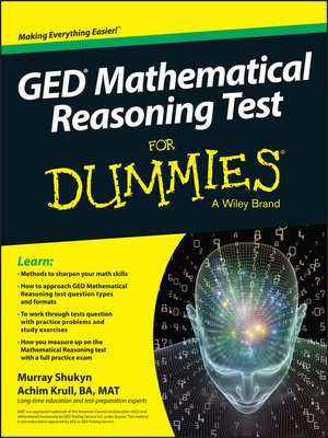 cover image of GED Mathematical Reasoning for Dummies